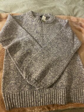 J. Crew Heathered Purple Crewneck Sweater NWT